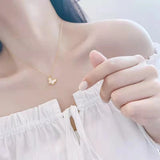 18K Gold Shell Pendant Necklace