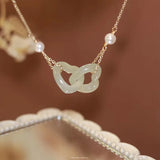 Natural Hetian Jade Heart Necklace