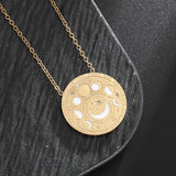 Exquisite Sun, Moon, Star Pendant Necklace